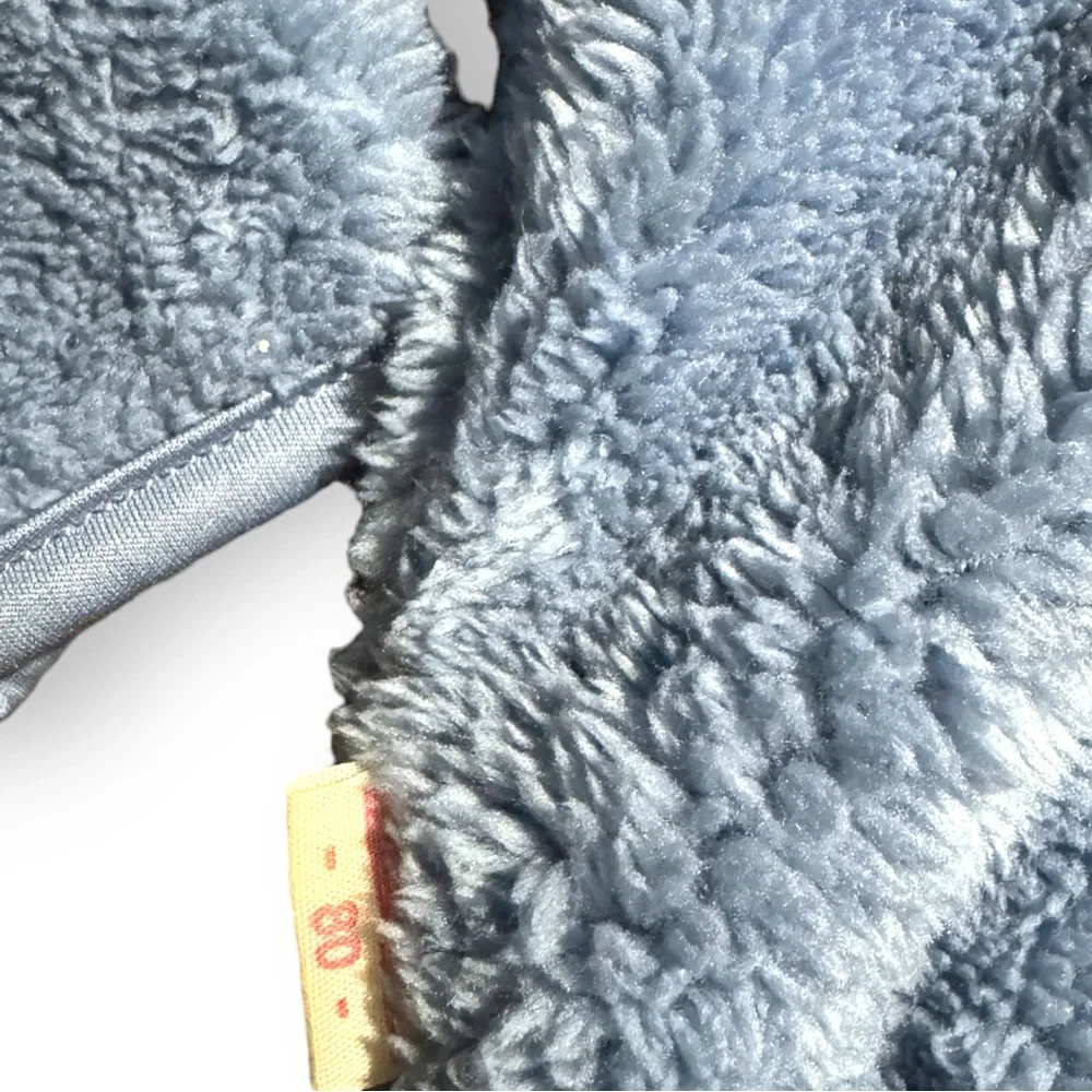 Bear Ears Hoodie Fuzzy Cozy Sweatshirt Jacket Blue 80 cm